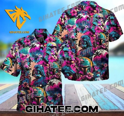 Special Star Wars Synthwave Darth Vader Hawaiian Shirt And Shorts Gift For True Fans