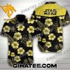 Star Wars Line Icons Darth Vader Chewbacca Stormtrooper Heads Silhouette Tropical Aloha Hawaiian Shirt