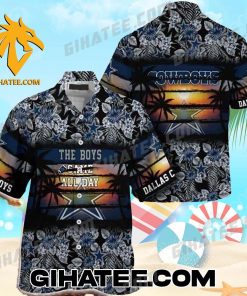 The Boys NFL Game All Day Tropical Forest Dallas Cowboys Hawaiian Shirt And Shorts Beach