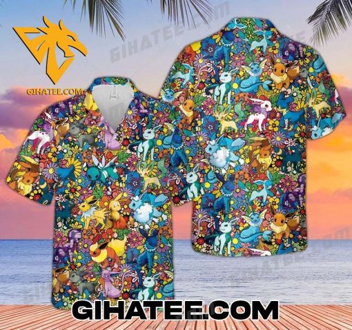 The Meeting Of All Pokemon Hawaiian Shirts And Shorts Matching