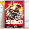 Travis Kelce Signed Kansas City Chiefs 2024 Poster Canvas