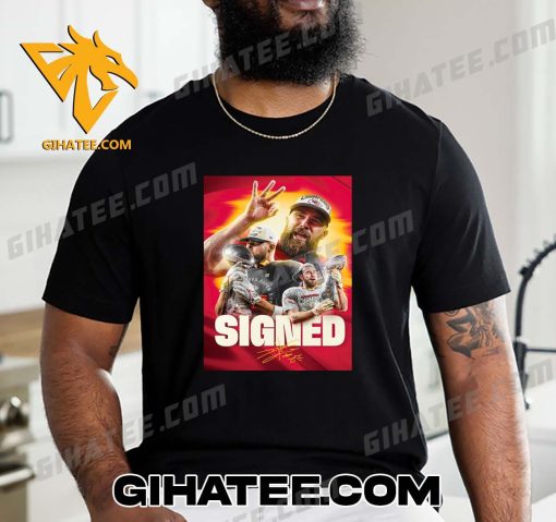 Travis Kelce Signed Kansas City Chiefs 2024 T-Shirt