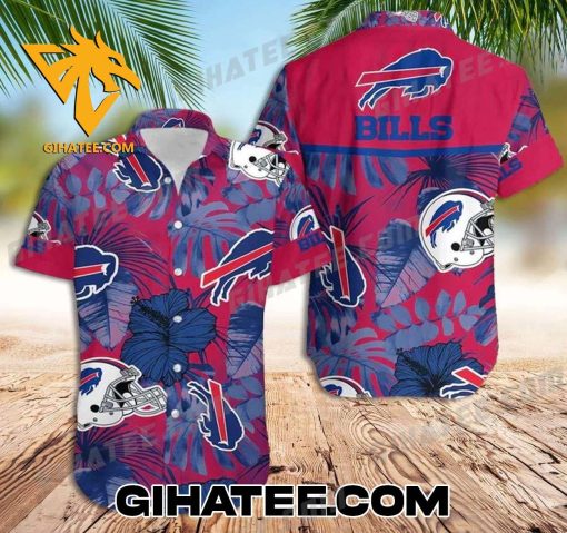 Tropical Forest Mix Helmet Buffalo Bills Hawaiian Shirt And Shorts Sets