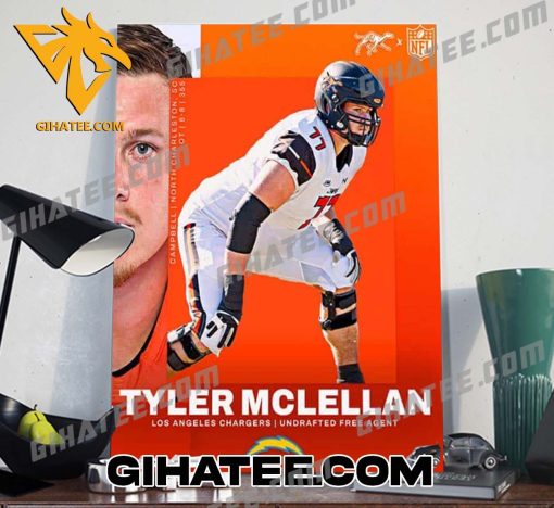 Welcome Las Angeles Chargers NFL 2024 Tyler Mclellan Poster Canvas