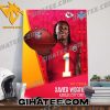 Xavier Worthy Kansas City Chiefs 2024 NFL Draft Poster Canvas