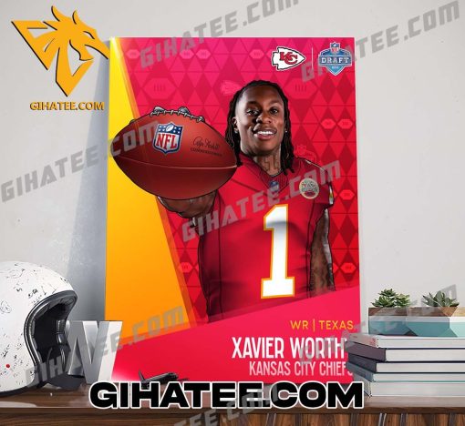 Xavier Worthy Kansas City Chiefs 2024 NFL Draft Poster Canvas