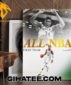 2024 All NBA First Team Giannis Antetokounmpo Poster Canvas