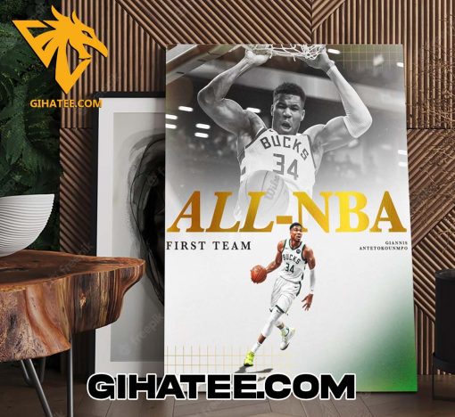 2024 All NBA First Team Giannis Antetokounmpo Poster Canvas