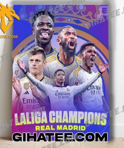 2024 Real Madrid Have Won Laliga Poster Canvas