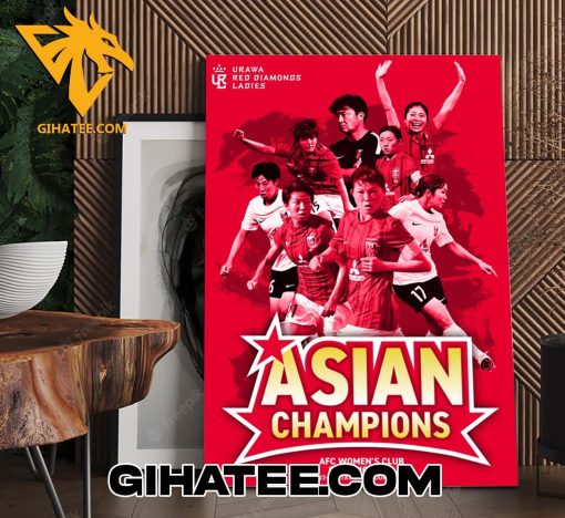 2024 Urawa Red Diamonds Asian Champions AFC Womens Club Championship Poster Canvas