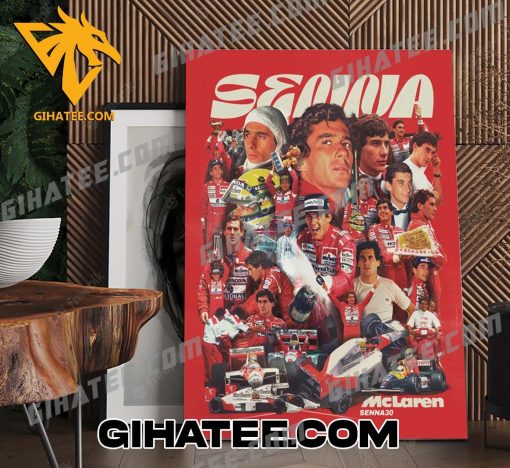 30th Anniversary Ayrton Senna Forever In Our Hearts Poster Canvas