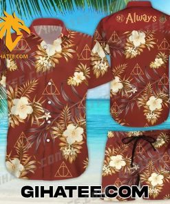 Always Logo Harry Potter Hawaiian Shirt And Shorts Set