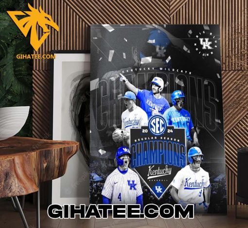 Barstool Kentucky Wildcats Champions 2024 Regular Season Championship Poster Canvas