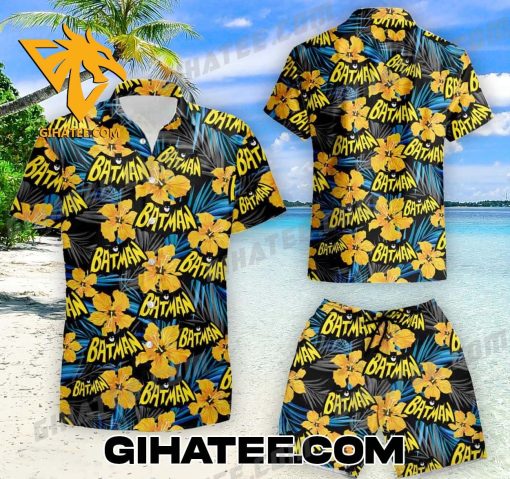 Batman 1966 Tropical Forest Flower Hawaiian Shirt And Shorts Combo