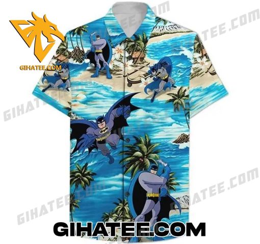 Batman Surfing Summer Beach Hawaiian Shirt Set