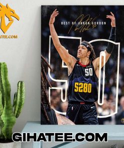 Best Of Aaron Gordon Signature Denver Nuggets Poster Canvas