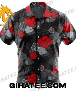 Black Aloha Akatsuki Naruto Hawaiian Shirt Set
