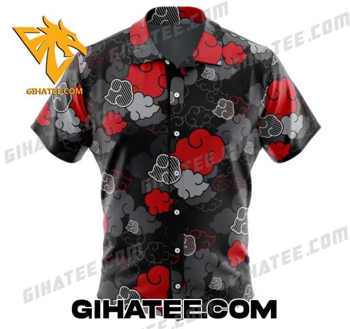 Black Aloha Akatsuki Naruto Hawaiian Shirt Set