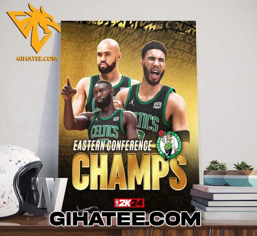 Boston Celtics Eastern Conference Champions NBA 2k24 Poster Canvas