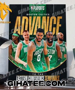Boston Celtics advance to the Eastern Conference Semifinals NBA Playoffs 2024 Poster Canvas