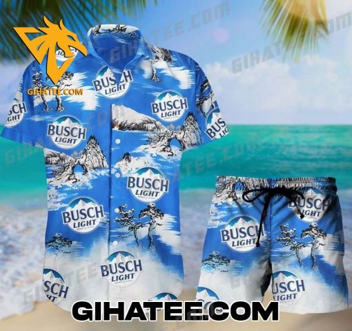 Busch Light Brand Beer Hawaiian Shirt Shorts