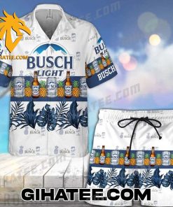 Busch Light Lover Tropical Pineapple Beer Hawaiian Shirts And Shorts Matching