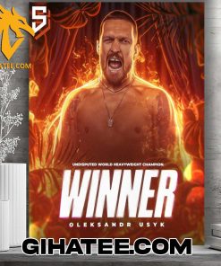 CONGRATS OLEKSANDR USYK IS THE UNDISPUTED HEAVYWEIGHT CHAMPION OF THE WORLD POSTER CANVAS
