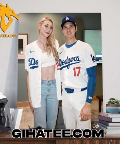 Cameron Brink links up with Shohei Ohtani at the Dodgers game Poster Canvas