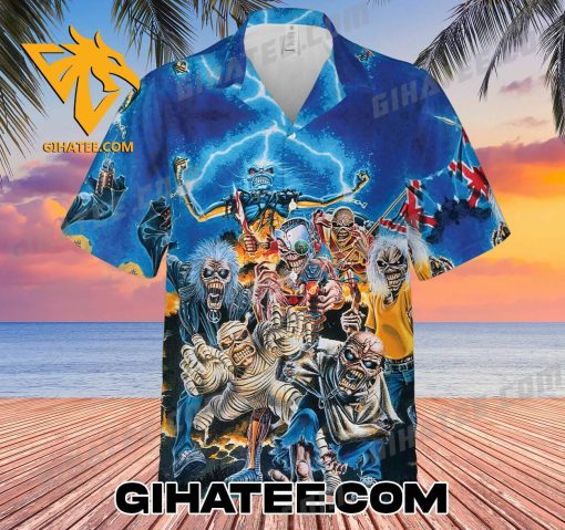 Characters Iron Maiden Hawaiian Shirt And Beach Shorts