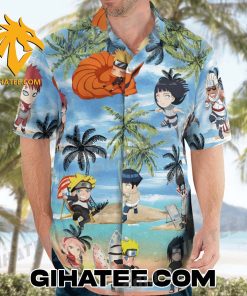 Characters Naruto Cartoon Summer Beach Hawaiian Shirt And Shorts