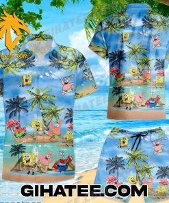 Characters Spongebob Squarepants Patrick Star Spongebob Hawaiian Shirt And Shorts