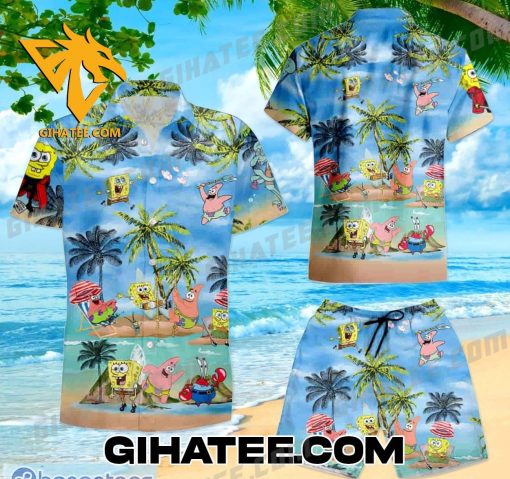 Characters Spongebob Squarepants Patrick Star Spongebob Hawaiian Shirt And Shorts