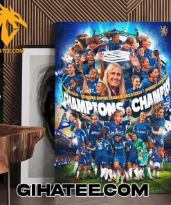 Chelsea FC Champions Womens Super League 2024 Poster Canvas