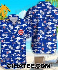 Chicago Cubs Logo Coconut Island Hawaiian Shirts And Shorts Matching
