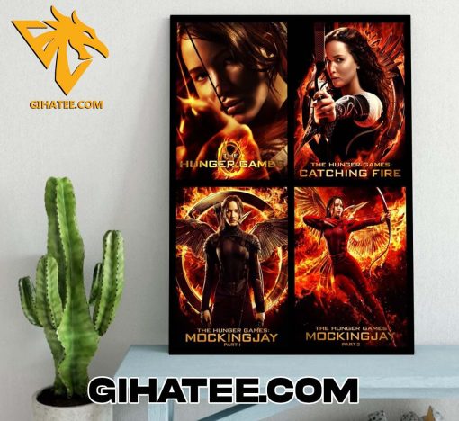 Collections Original 4 Hunger Games Poster Canvas