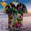 Colorful Neon Guitar Hawaiian Shirt And Shorts Set