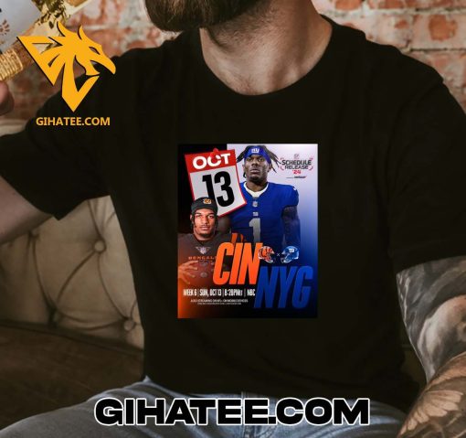 Coming Soon Cincinnati Bengals Vs New York Giants 2024 T-Shirt