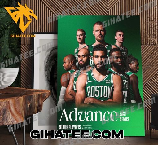 Congrats Boston Celtics Advance East Semis NBA Playoffs 2024 Poster Canvas