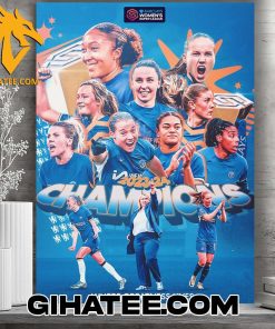 Congrats Chelsea FC Womens Champs 2024 Barclays WSL Championship Poster Canvas