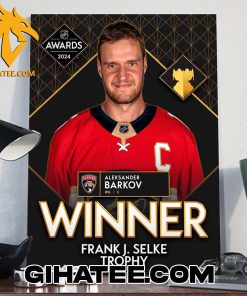 Congratulations Aleksander Barkov Winner Frank J Selke Trophy NHL Awards Poster Canvas