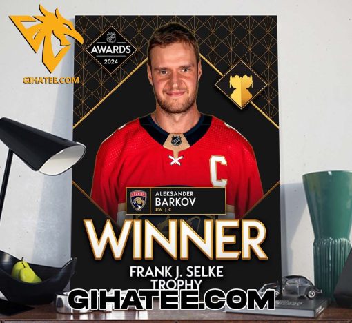 Congratulations Aleksander Barkov Winner Frank J Selke Trophy NHL Awards Poster Canvas