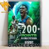 Congratulations Anthony Edwards 200 Points In A Single Postseason NBA Playoffs 2024 Poster Canvas