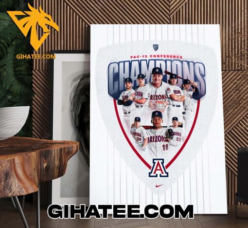 Congratulations Arizona Wildcats Champs 2024 Pac-12 Conference Championship Poster Canvas