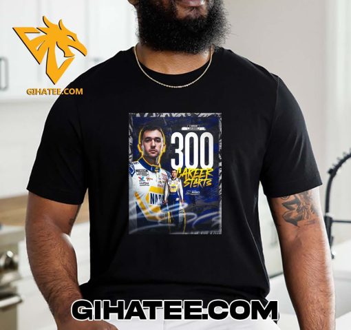 Congratulations Chase Elliott 300 Career Starts NASCAR Cup Series T-Shirt