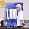 Congratulations Coach Tim Walton 1100 Career Wins Gators Softball Poster Canvas