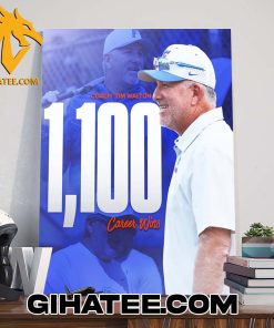 Congratulations Coach Tim Walton 1100 Career Wins Gators Softball Poster Canvas