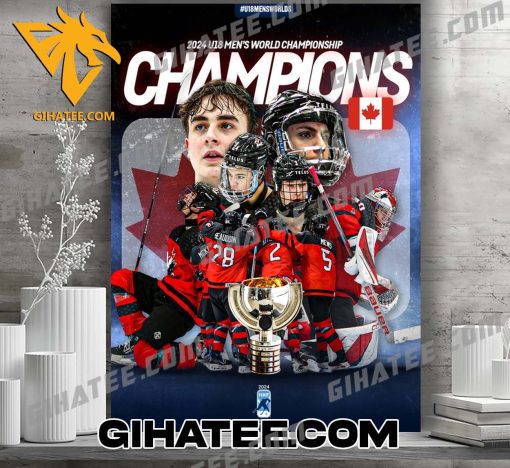 Congratulations Hockey Canada Champs 2024 U18 Mens World Championship Poster Canvas