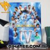 Congratulations Manchester City Champions 2020 To 2024 Poster Canvas Gift For True Fans