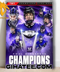 Congratulations PWHL Minnesota Champions 2024 Walter Cup Championship Poster Canvas