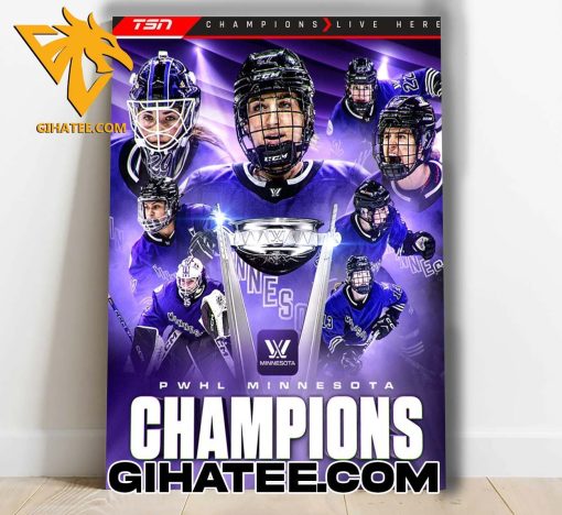 Congratulations PWHL Minnesota Champions 2024 Walter Cup Championship Poster Canvas